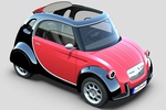 Look at this concept of a modern Citroën 2CV in bright colors and with an electric heart